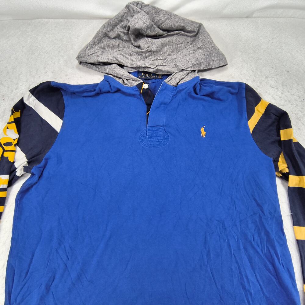 Polo Ralph Lauren Long Sleeve Outdoor Hoodie Mens Size Large L Blue Gray